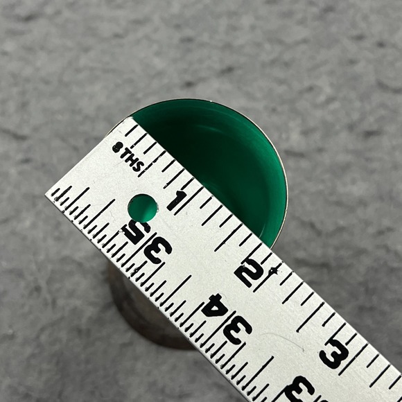 Vintage Reed & Barton Silverplate Double Jigger Red and Green Enamel #231 - Picture 10 of 12